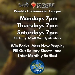 11/14/24 [Thu] Weekly Commander League - 7PM (Gold)