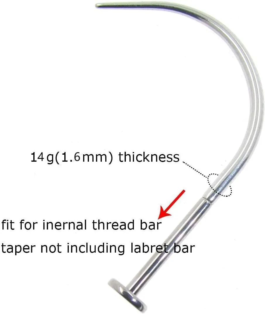 22G/20G/18G/16G/14G/12G/10G/8G/6G/4G/2G/0G/00G 316L Steel Taper Insertion Pin for Ear/Nose/Navel/Nipple/Lip/Eyebrow Stretcher, Body Piercing Stretching Kit Assistant Tool