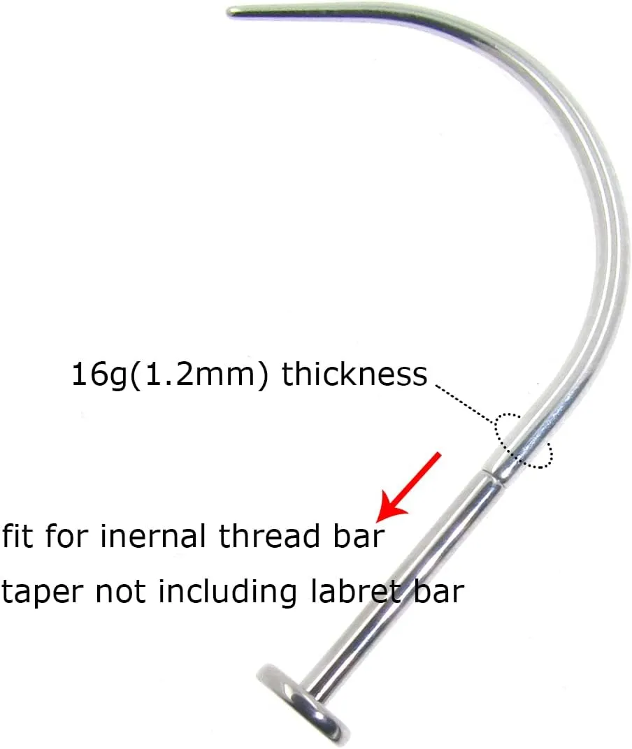 22G/20G/18G/16G/14G/12G/10G/8G/6G/4G/2G/0G/00G 316L Steel Taper Insertion Pin for Ear/Nose/Navel/Nipple/Lip/Eyebrow Stretcher, Body Piercing Stretching Kit Assistant Tool