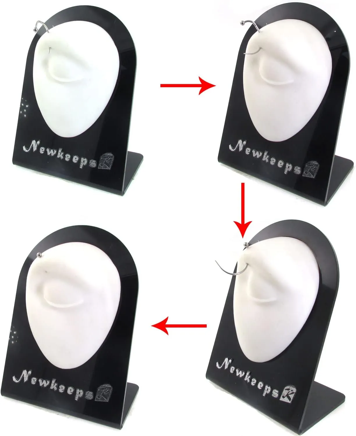22G/20G/18G/16G/14G/12G/10G/8G/6G/4G/2G/0G/00G 316L Steel Taper Insertion Pin for Ear/Nose/Navel/Nipple/Lip/Eyebrow Stretcher, Body Piercing Stretching Kit Assistant Tool