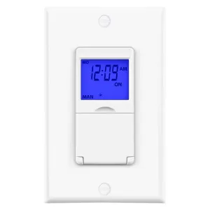 7 Day Programmable Astronomical in-Wall Timer Switch Neutral Wire Required Bn-link