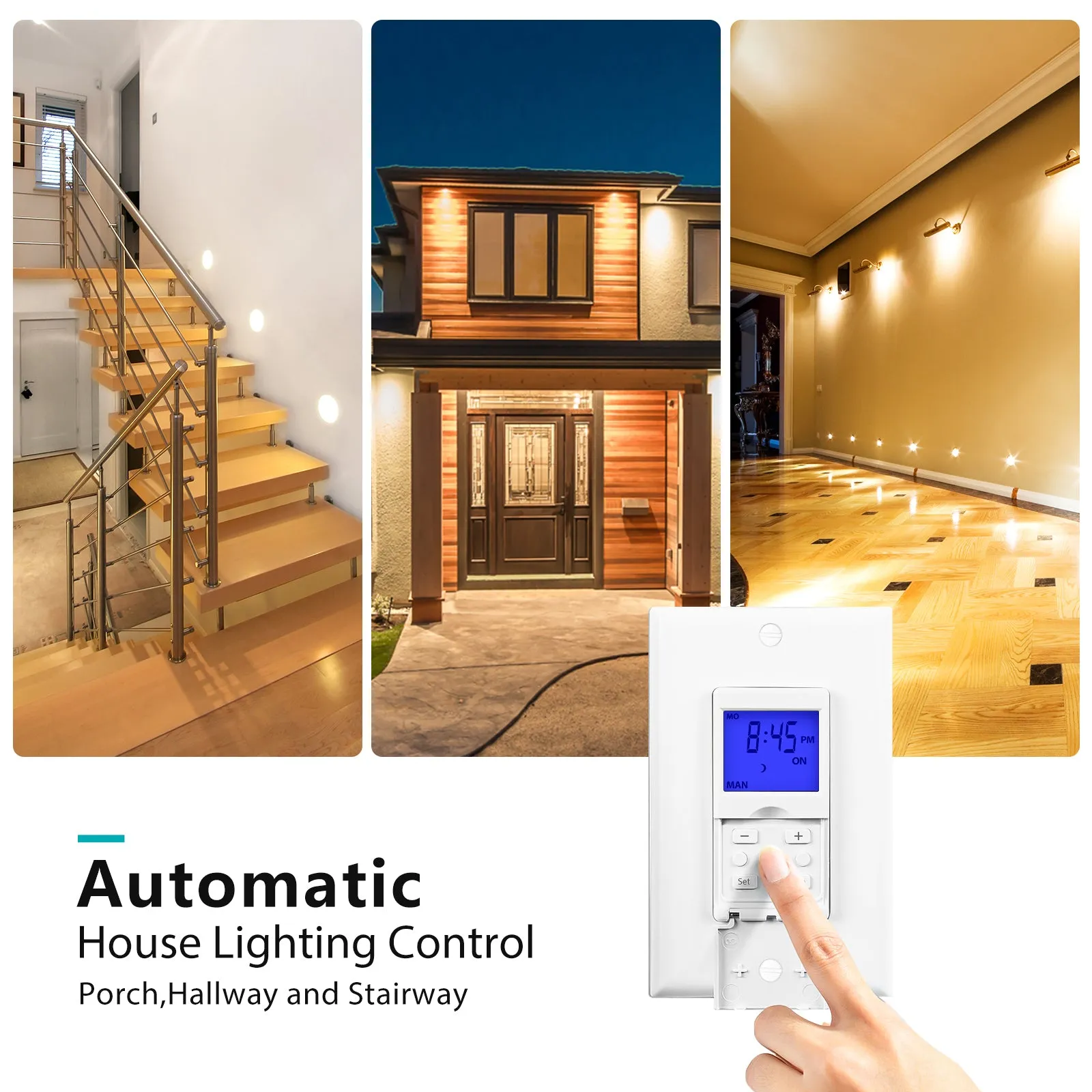 7 Day Programmable Astronomical in-Wall Timer Switch Neutral Wire Required Bn-link