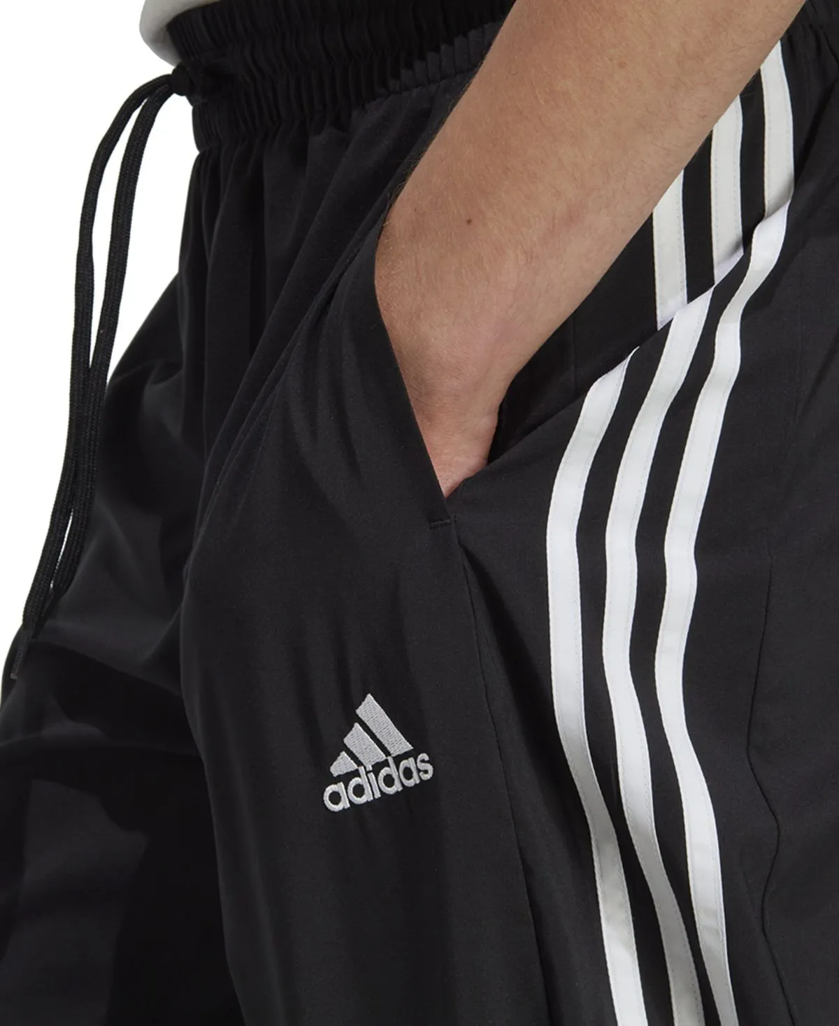 adidas Men's AEROREADY Essentials Woven 3 Stripe Sweatpants with Elastic Cuffs