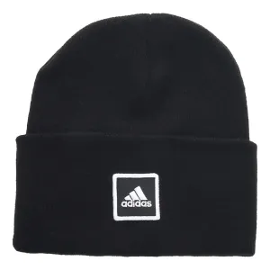 Adidas Men's Knitted Beanie Hat with Wide Cuffs, Black