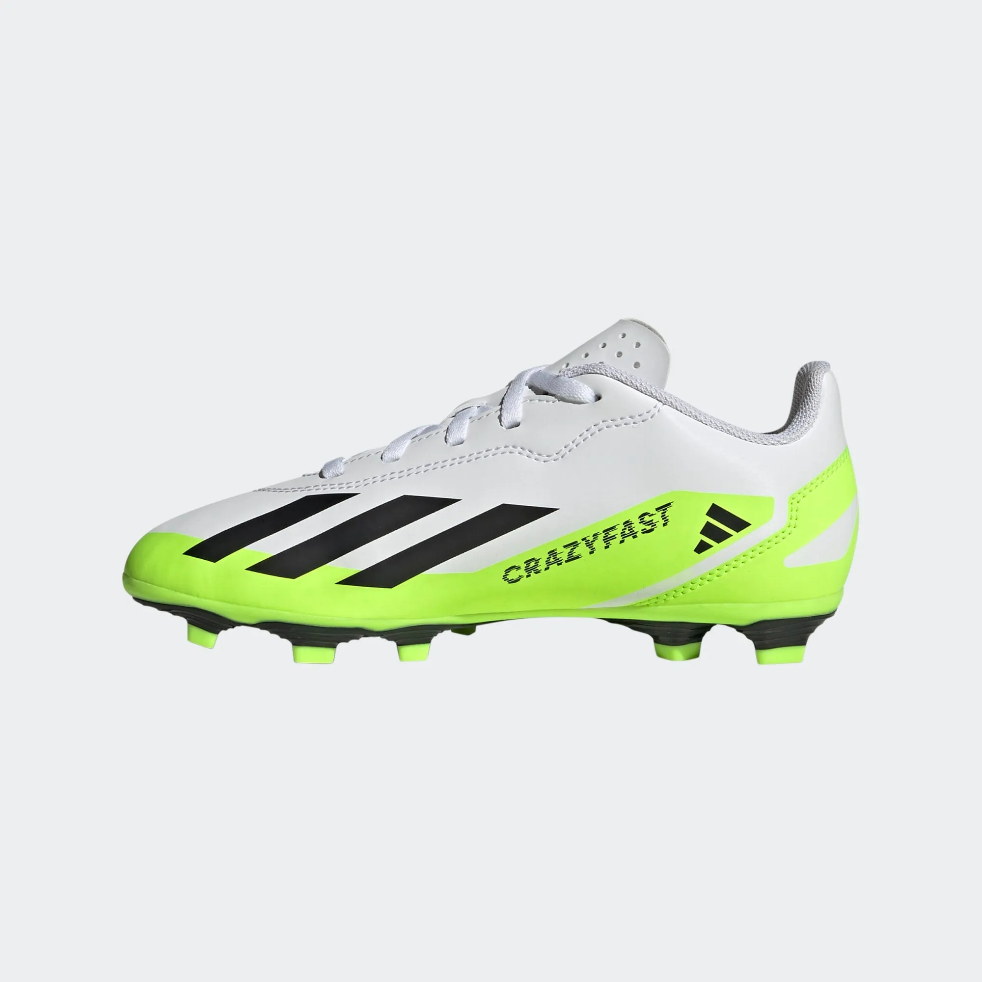 adidas X Crazyfast .4 FxG Boots- White/Lemon- JUNIOR