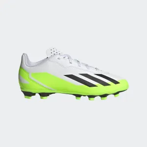 adidas X Crazyfast .4 FxG Boots- White/Lemon- JUNIOR