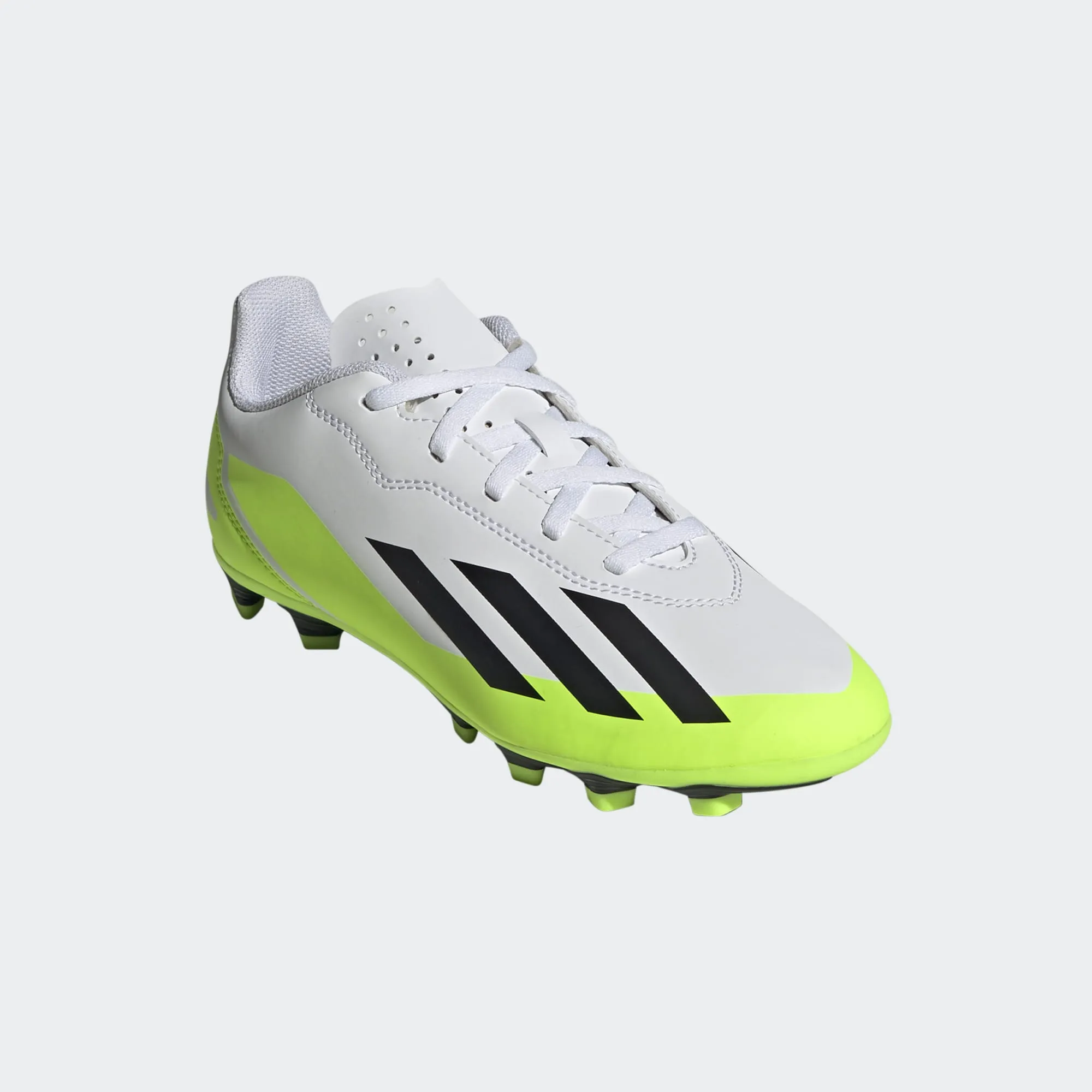 adidas X Crazyfast .4 FxG Boots- White/Lemon- JUNIOR
