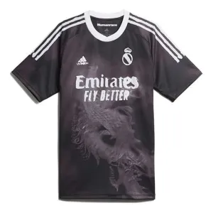 adidas x Crossover Printing Soccer/Football Sports Short Sleeve Jersey real Madrid Black