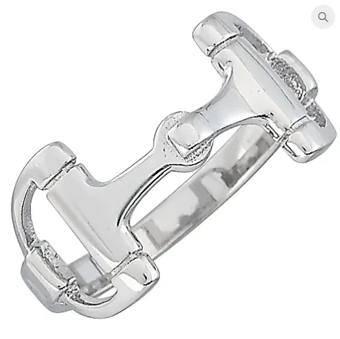 AWST Intl Sterling Silver D-Bit Snaffle Ring - BIG RINGS