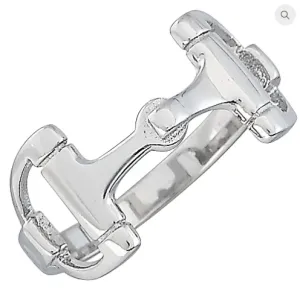 AWST Intl Sterling Silver D-Bit Snaffle Ring - BIG RINGS