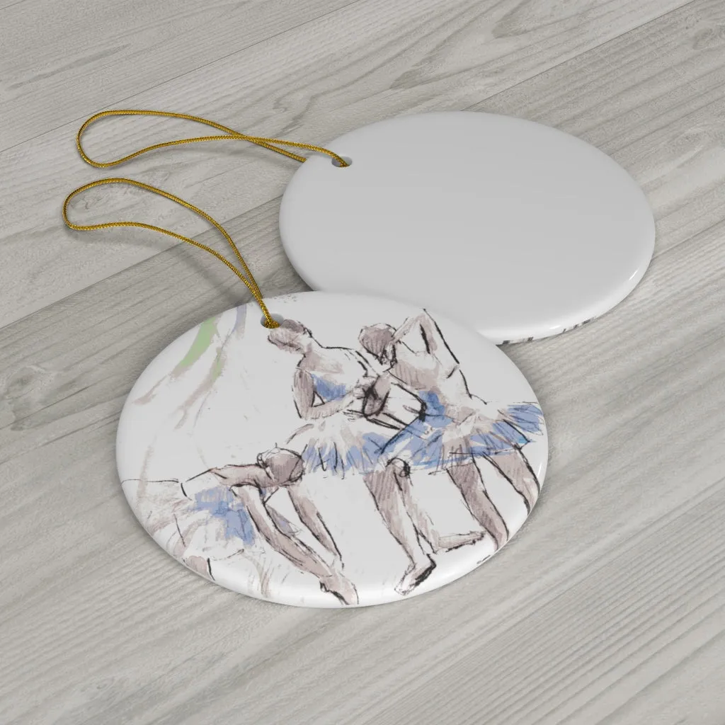 Ballet Dancers Ceramic Ornament