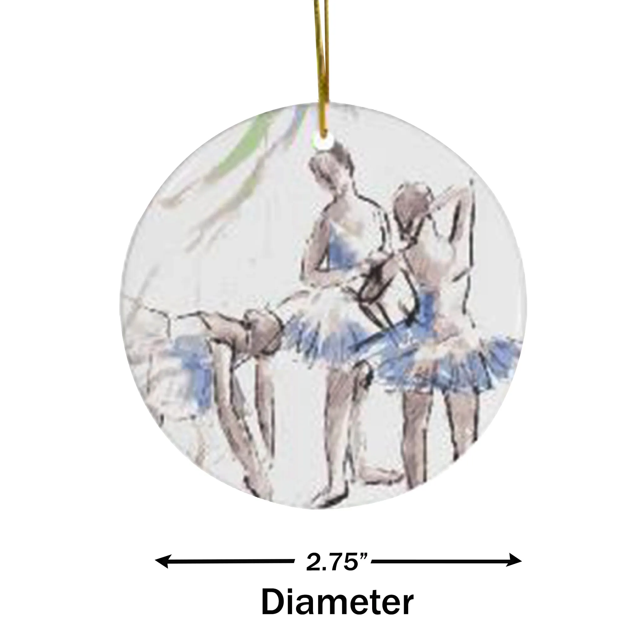 Ballet Dancers Ceramic Ornament