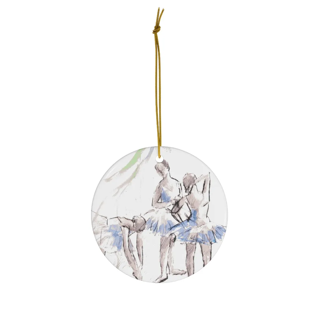 Ballet Dancers Ceramic Ornament