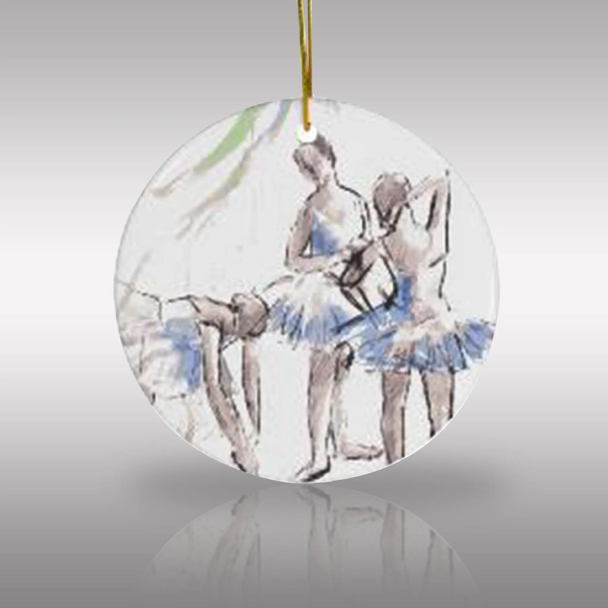 Ballet Dancers Ceramic Ornament