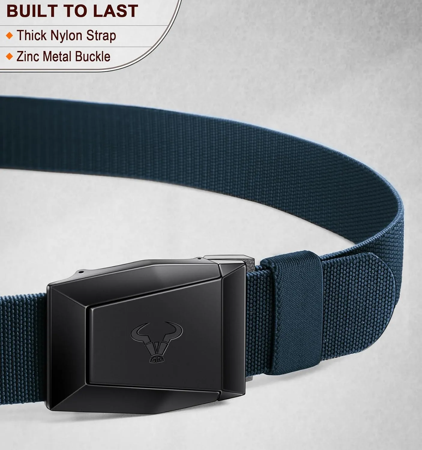 BULLIANT Men Belt 2 Pack,Nylon Web Holster Belt Stretch for Gift Men Outdoor Work Sports Hunting Hiking,Quick Release