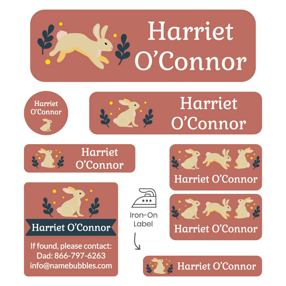 Bunny Sleepaway Camp Labels Pack