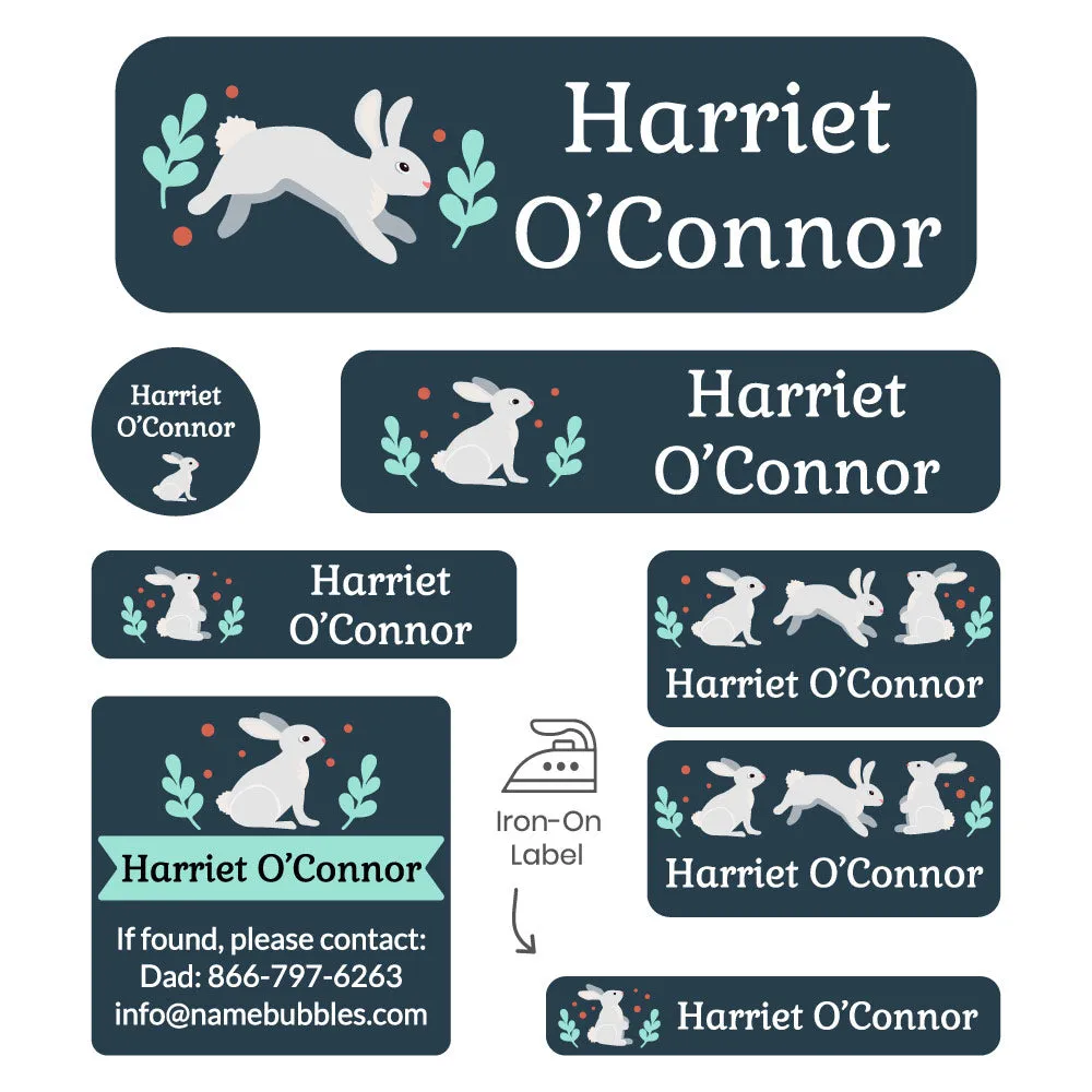 Bunny Sleepaway Camp Labels Pack