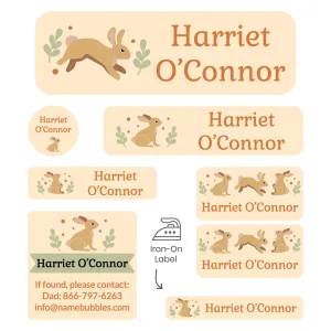 Bunny Sleepaway Camp Labels Pack