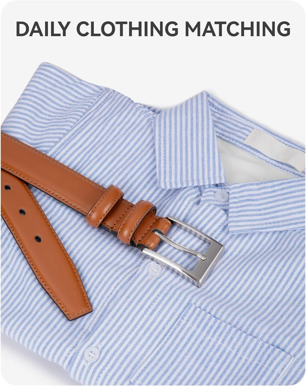 CHAOREN Boys Belt - 1 1/8" Leather Kids Belt for Dress - Perfect Companion to Youth Formal Outfit