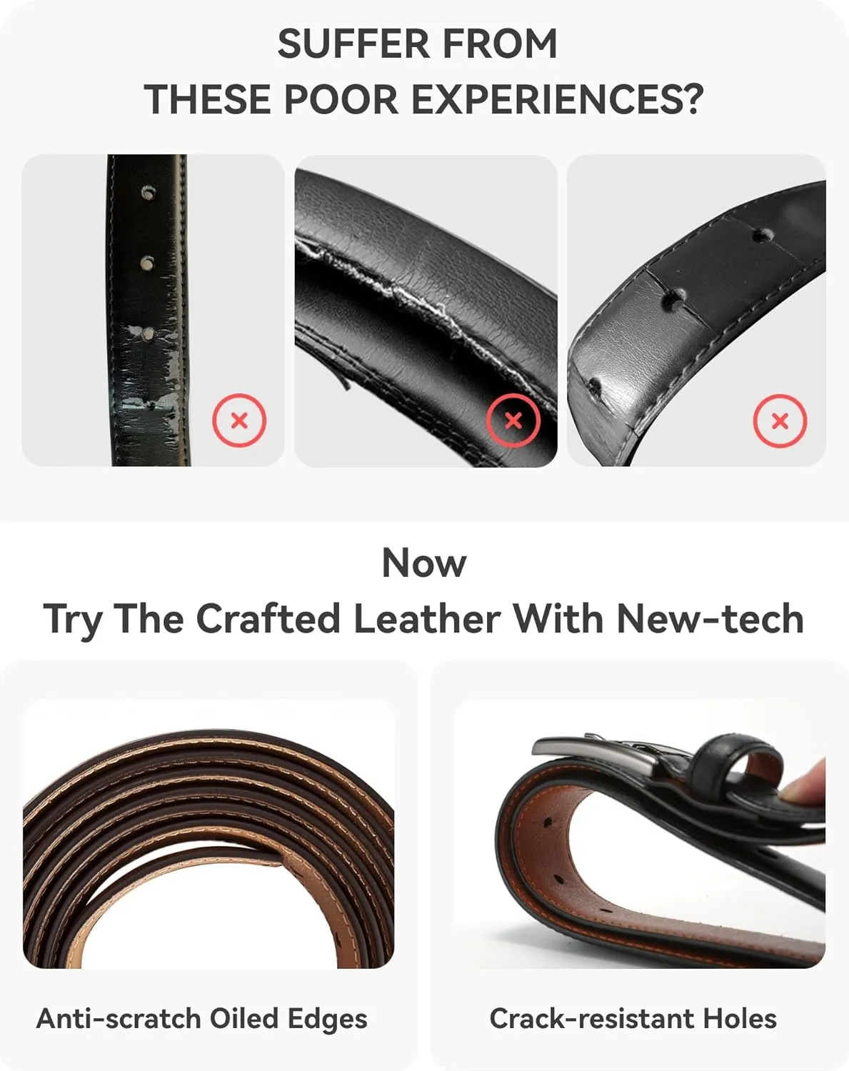 CHAOREN Boys Belt - 1 1/8" Leather Kids Belt for Dress - Perfect Companion to Youth Formal Outfit