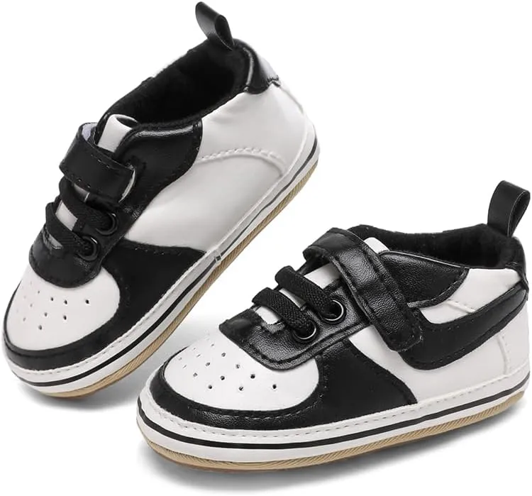 Clowora Unsex Baby Shoes Boys Girls Infant Sneakers Non-Slip Soft Rubber Sole Toddler Crib First Walker Lightweight Shoes