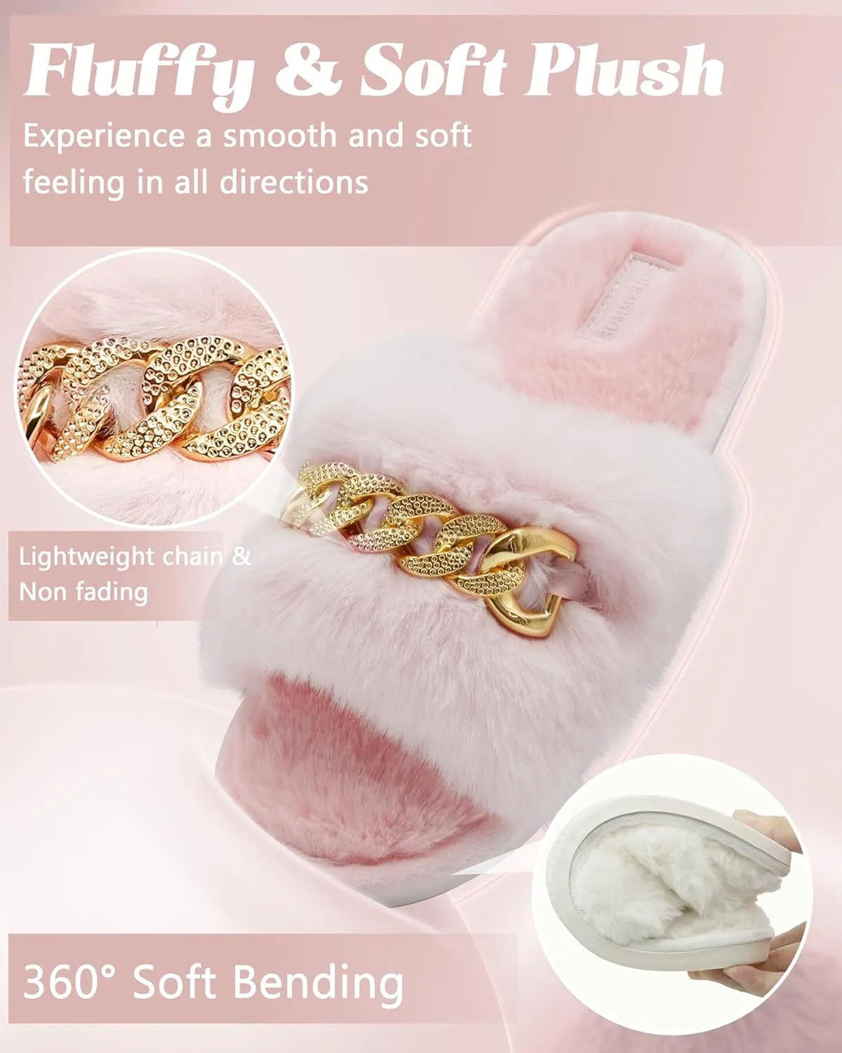 Cozy Fuzzy Fluffy Slippers - Memory Foam Indoor & Outdoor, Perfect Gifts for Women