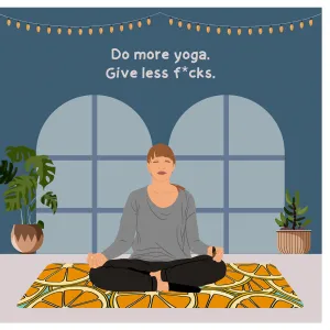 Do More Yoga Doodle Card