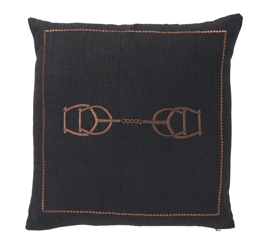Equestrian Luxe Noir 50x50cm Cushion Black