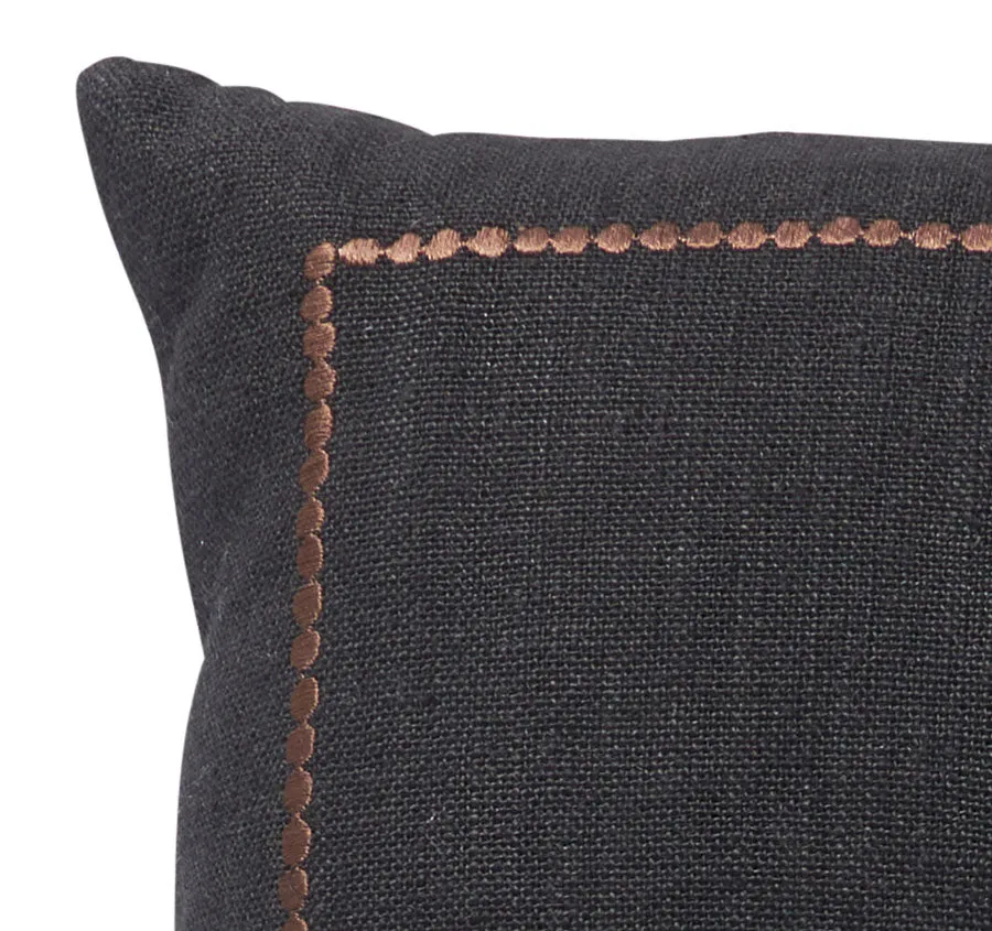 Equestrian Luxe Noir 50x50cm Cushion Black