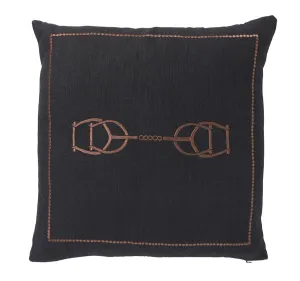 Equestrian Luxe Noir 50x50cm Cushion Black