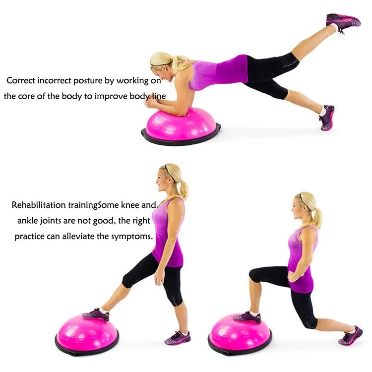 Explosion-proof Yoga Ball Sport Fitness Ball Balance Ball , Diameter: 60cm(Pink)