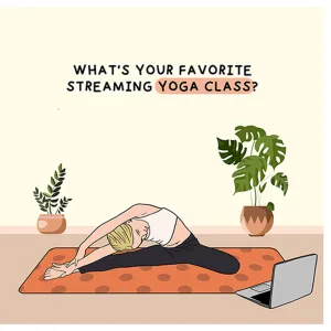 Favorite Streaming Yoga Class Doodle Card