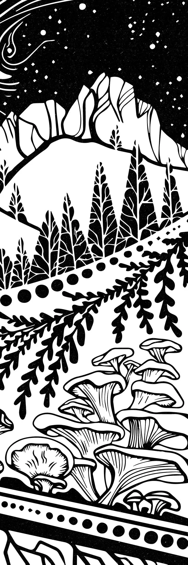Forest Fern Fungi by Nicole Labonte