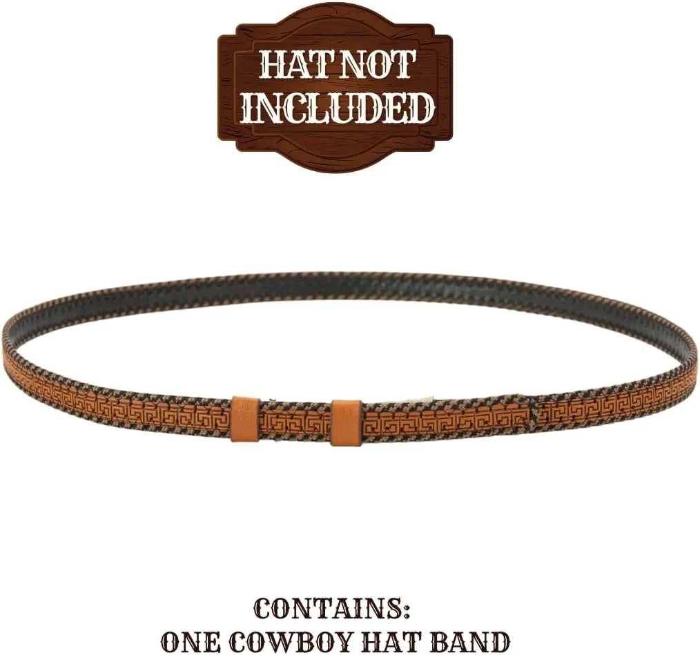 Gamboa Hat Bands for Cowboy and Cowgirl Western Accesories for Men and Women Leather Style Hat Belt Band