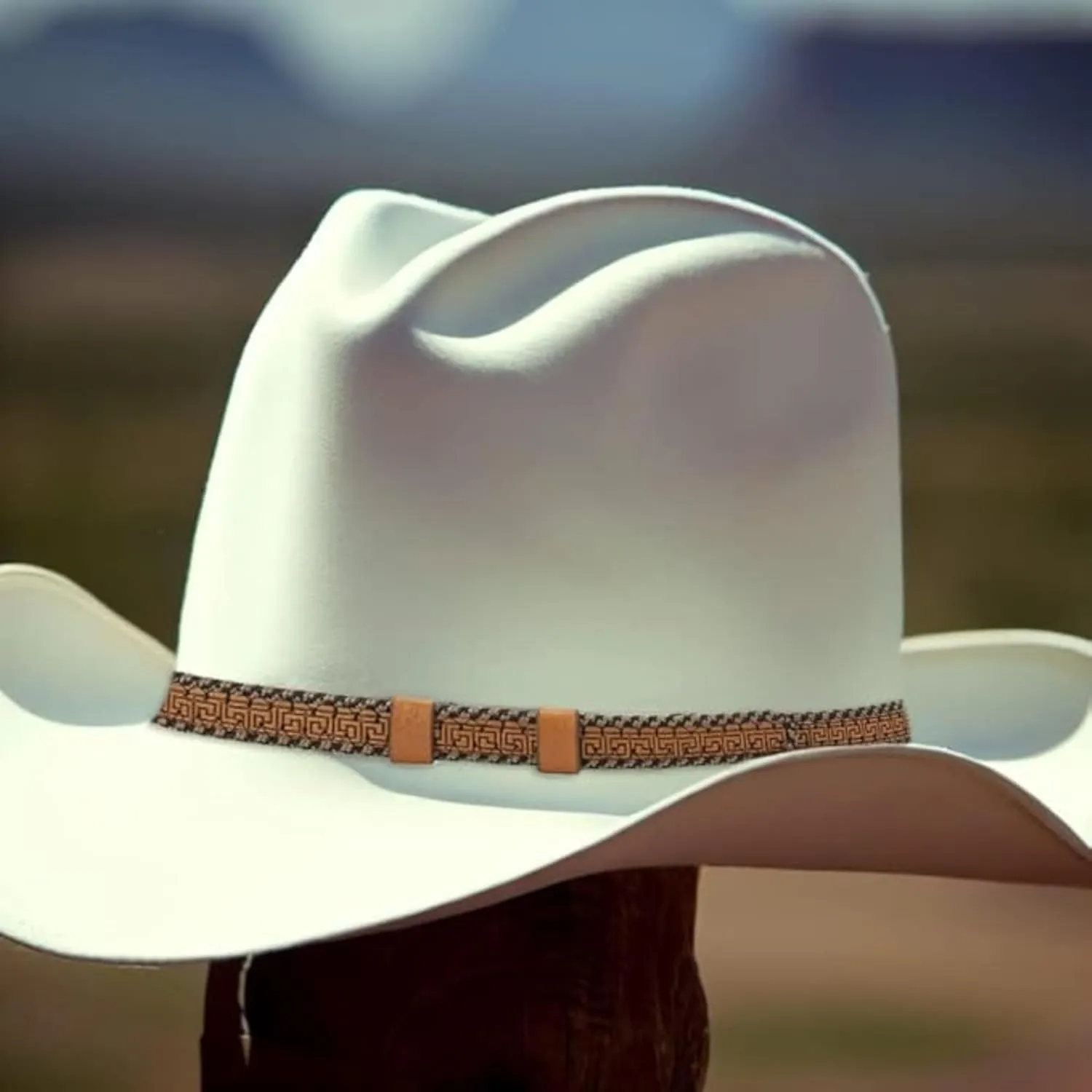Gamboa Hat Bands for Cowboy and Cowgirl Western Accesories for Men and Women Leather Style Hat Belt Band