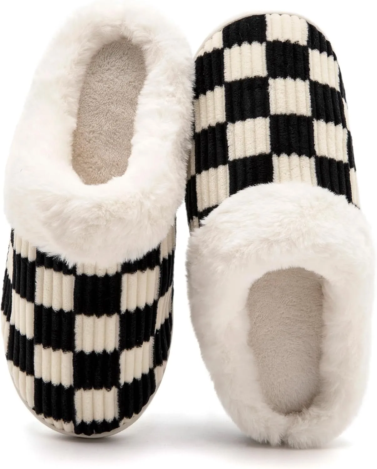 Guyarns House Slippers for Women & Men - Fuzzy, Casual Indoor/Outdoor Shoes with Memory Foam & Faux Fur Lining