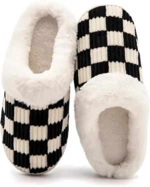 Guyarns House Slippers for Women & Men - Fuzzy, Casual Indoor/Outdoor Shoes with Memory Foam & Faux Fur Lining