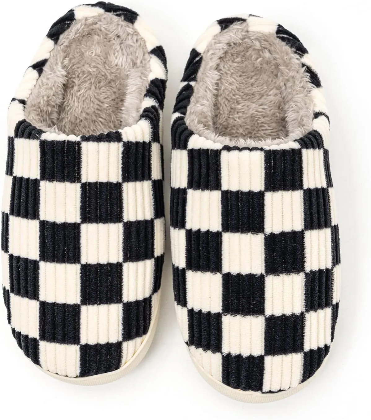 Guyarns House Slippers for Women & Men - Fuzzy, Casual Indoor/Outdoor Shoes with Memory Foam & Faux Fur Lining