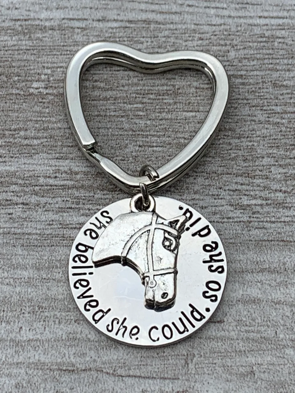 Horse She Believed She Could So She Did Keychain