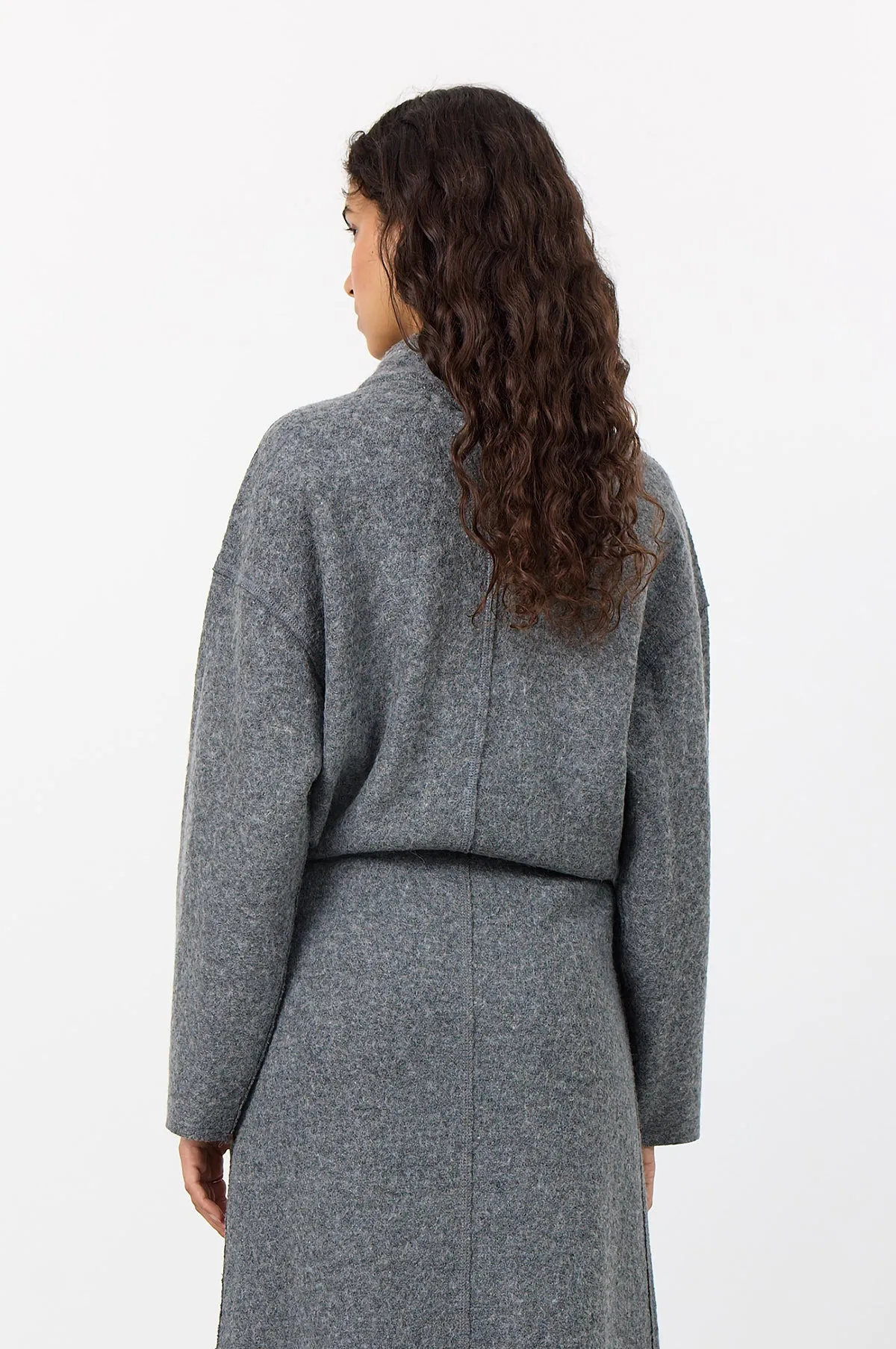 Icon Blouse Dark Grey Melange