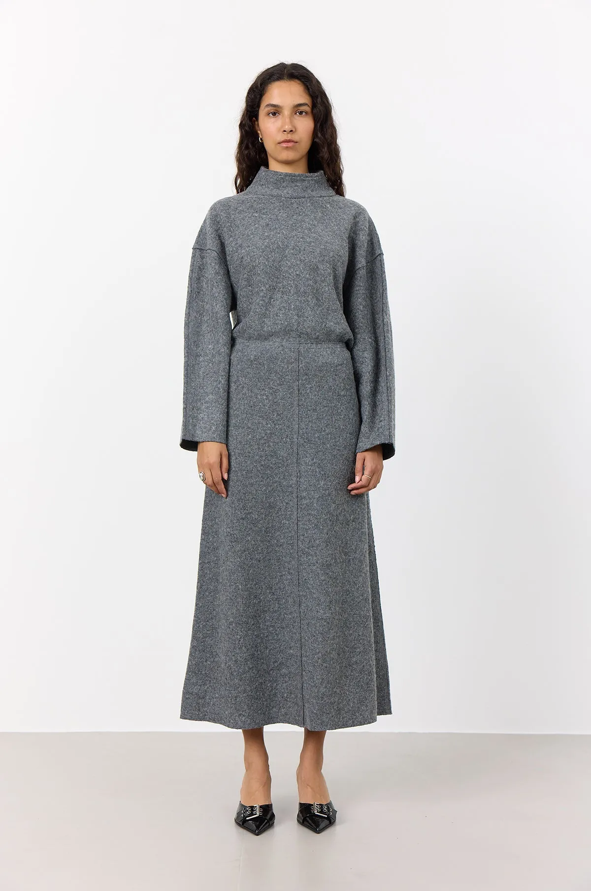 Icon Blouse Dark Grey Melange