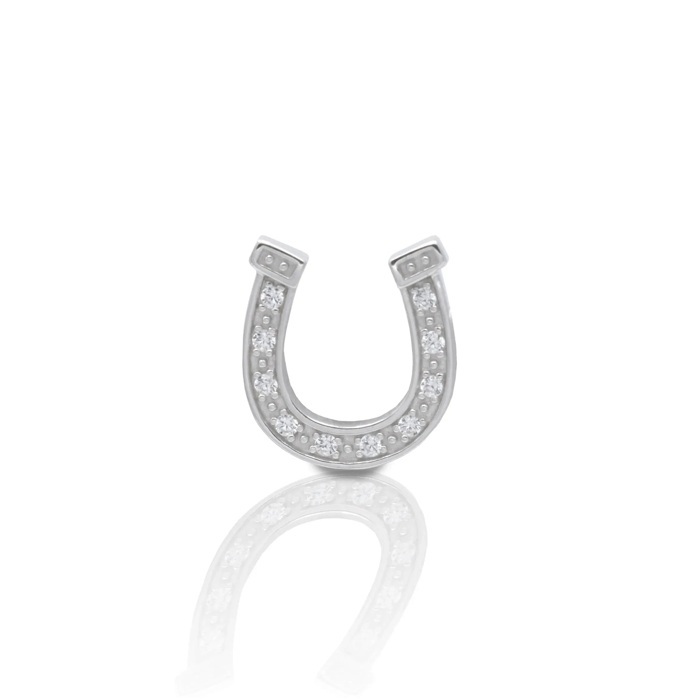 KELLY HERD HORSESHOE TIE TACK - STERLING SILVER