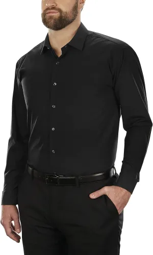 Kenneth Cole Unlisted Men's Big and Tall Solid Dress Shirt - Amazon Exclusive