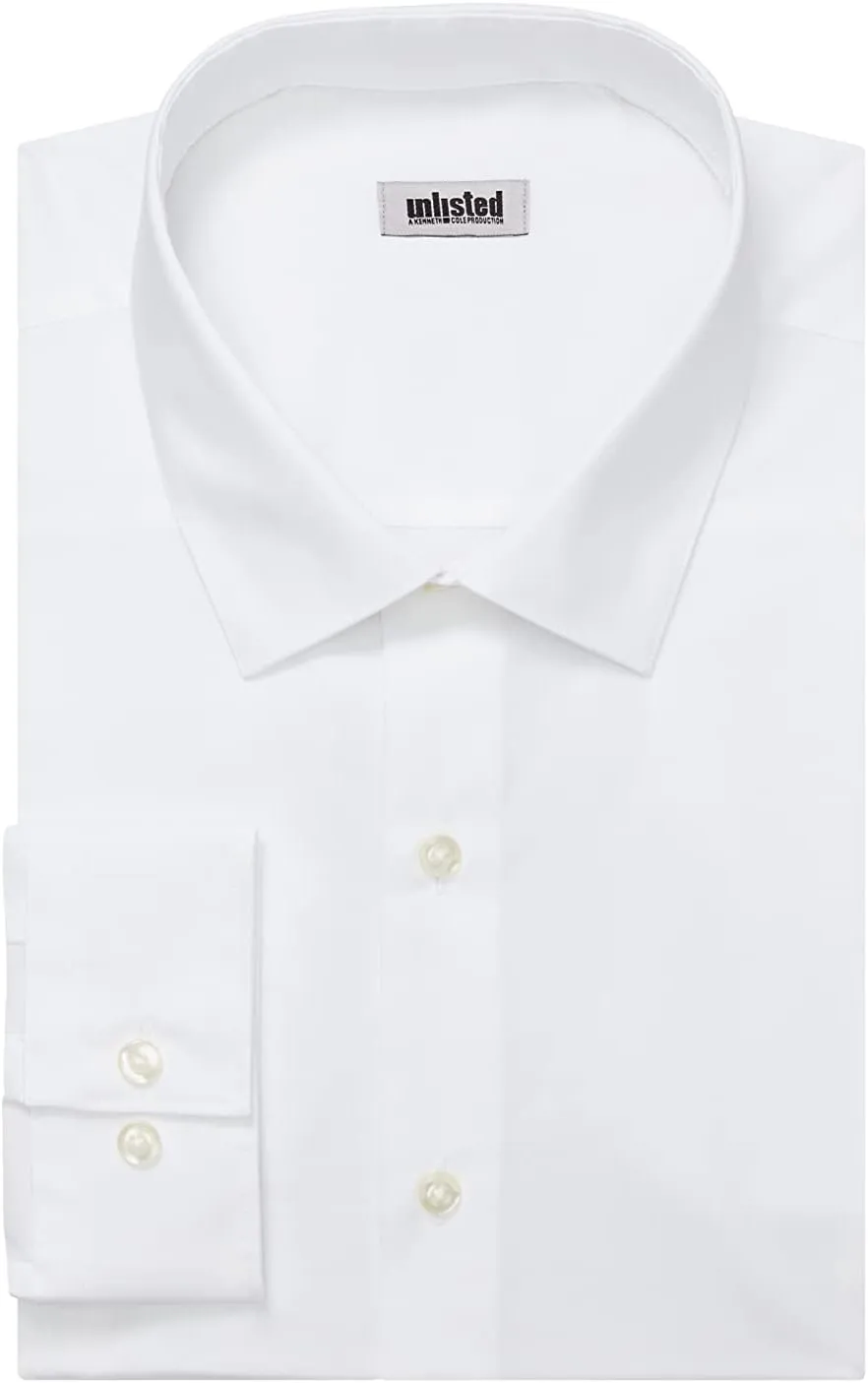 Kenneth Cole Unlisted Men's Big and Tall Solid Dress Shirt - Amazon Exclusive