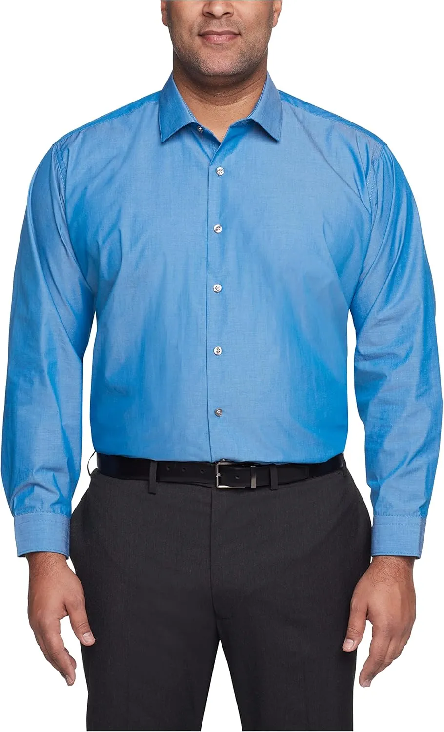 Kenneth Cole Unlisted Men's Big and Tall Solid Dress Shirt - Amazon Exclusive