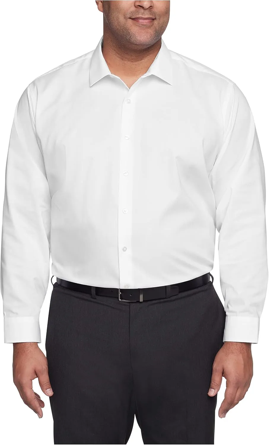 Kenneth Cole Unlisted Men's Big and Tall Solid Dress Shirt - Amazon Exclusive