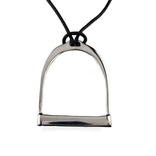 Large Sterling Stirrup Necklace