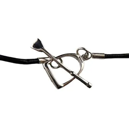 Large Sterling Stirrup Necklace