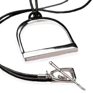 Large Sterling Stirrup Necklace