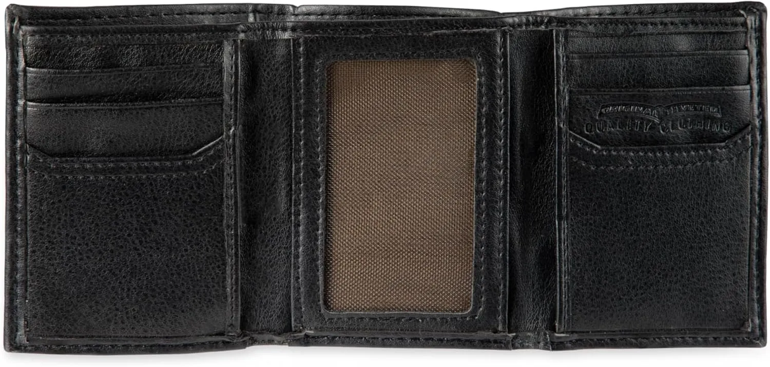 Levi's Men's Trifold Wallet-Sleek and Slim Includes Id Window and Credit Card Holder